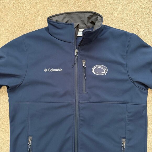 Columbia Collegiate Ascender Softshell Jacket Medium PSU Penn State NWOT Blue - Picture 10 of 12